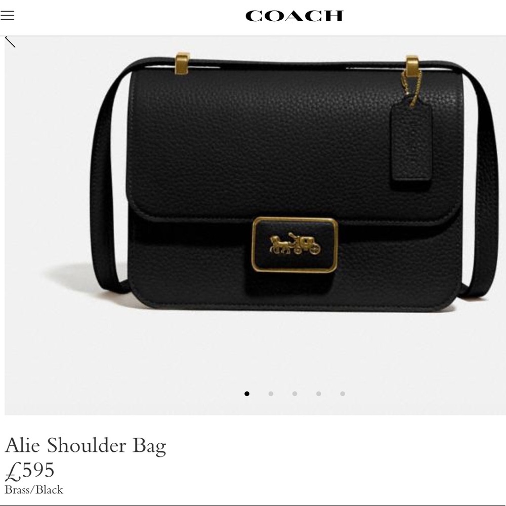 Coach Soft Pebbled Leather High End Alie Bag New - Picture 10 of 10